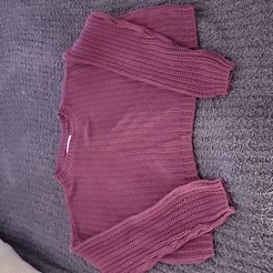 LA Hearts purple cropped sweater in size XS
